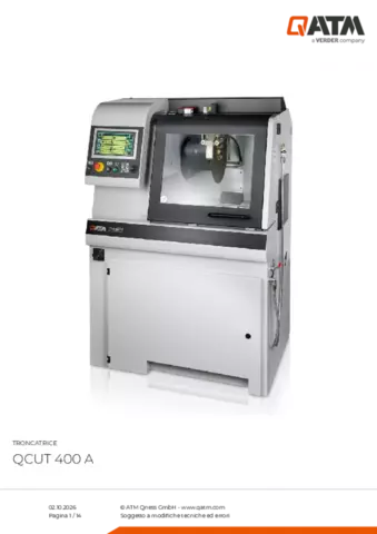Scheda tecnica del prodotto Qcut 400 A