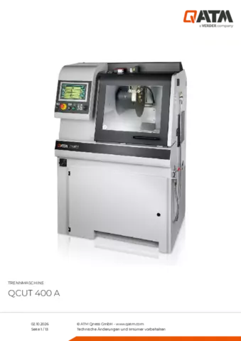 Produktdatenblatt Qcut 400 A