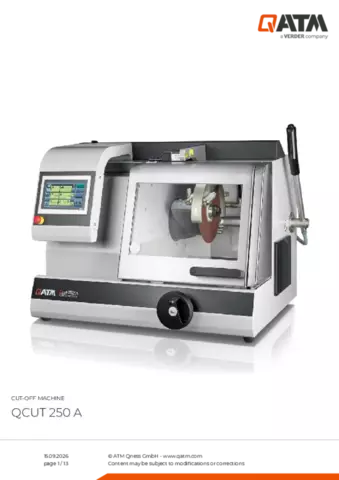 Product data sheet Qcut 250 A
