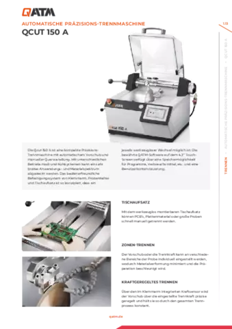 Qcut 150 A Katalogseiten