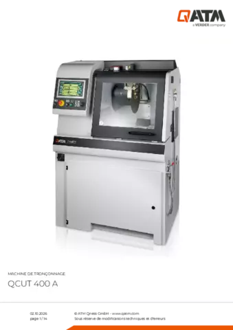 Fiche produit Qcut 400 A