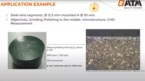 Efficient planar grinding of metallographic samples