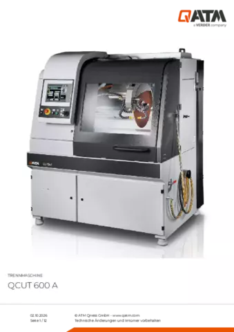 Produktdatenblatt Qcut 600 A