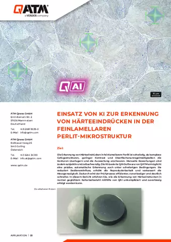 Einsatz von KI zur Erkennung von Härteeindrücken