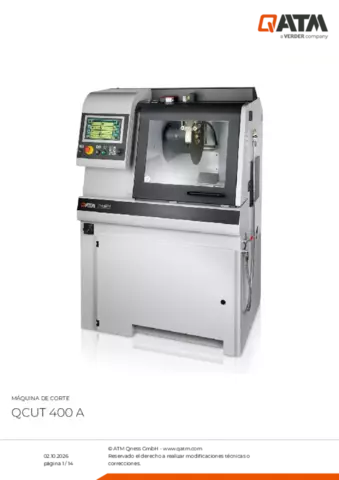 Hoja de datos del producto Qcut 400 A
