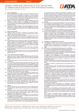 GENERAL TERMS AND CONDITIONS OF BUSINESS AND DELIVERY