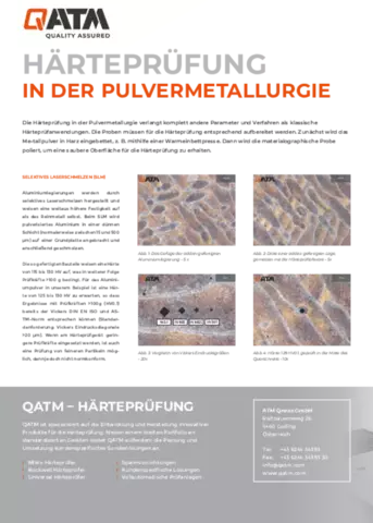 Härteprüfung in der Pulvermetallurgie