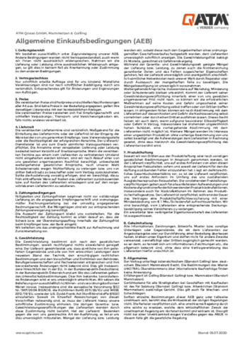 ALLGEMEINE EINKAUFSBEDINGUNGEN (AEB)