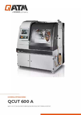 Productinformatieblad Qcut 600 A