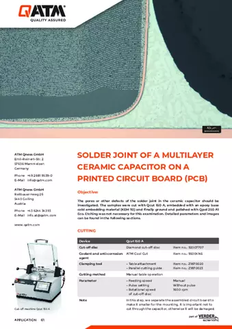 Solder Joint of a multilayer ceramic Capacitor