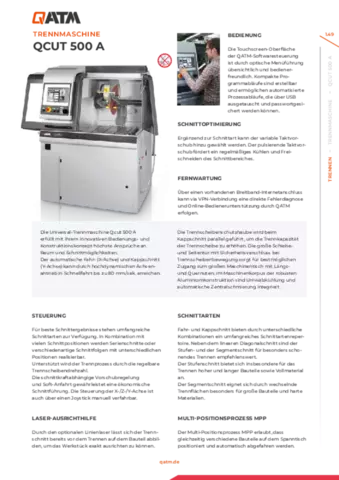 Qcut 500 A Katalogseiten