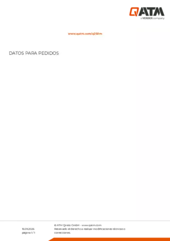Hoja de datos del producto Qness 250-750-3000 M EVO