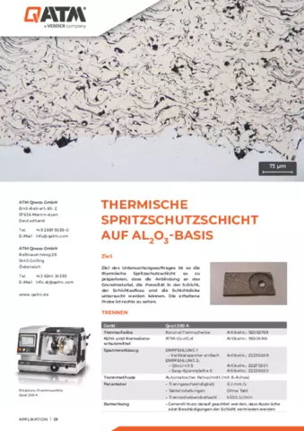 Thermische Spritzschutzschicht auf AL2O3 -Basis