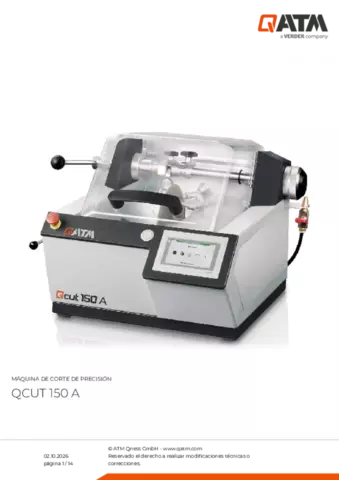 Hoja de datos del producto Qcut 150 A