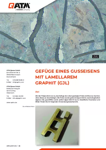 Gefüge eines Gusseisens mit lamellarem Graphit (CJL)