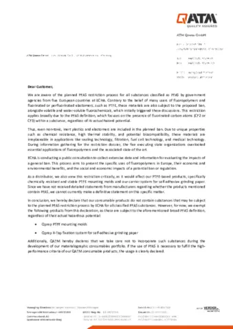 QATM PFAS declaration consumables 2024