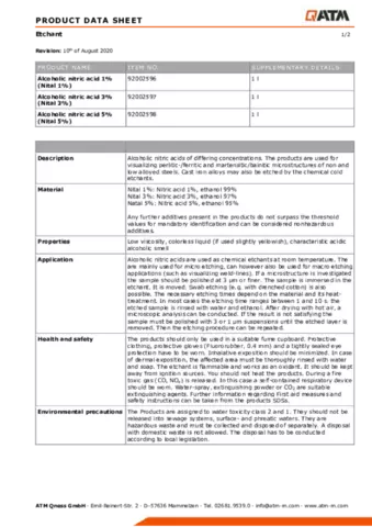 Alcoholic Nitric Acid