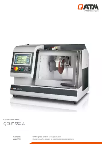 Product data sheet Qcut 350 A