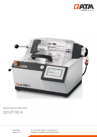 Scheda tecnica del prodotto Qcut 150 A