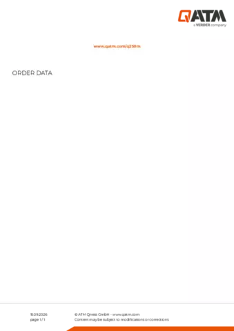 Product data sheet Qness 250-750-3000 M EVO