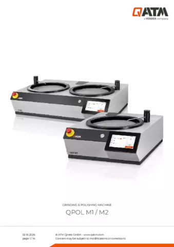 Product data sheet Qpol M 1 / M 2